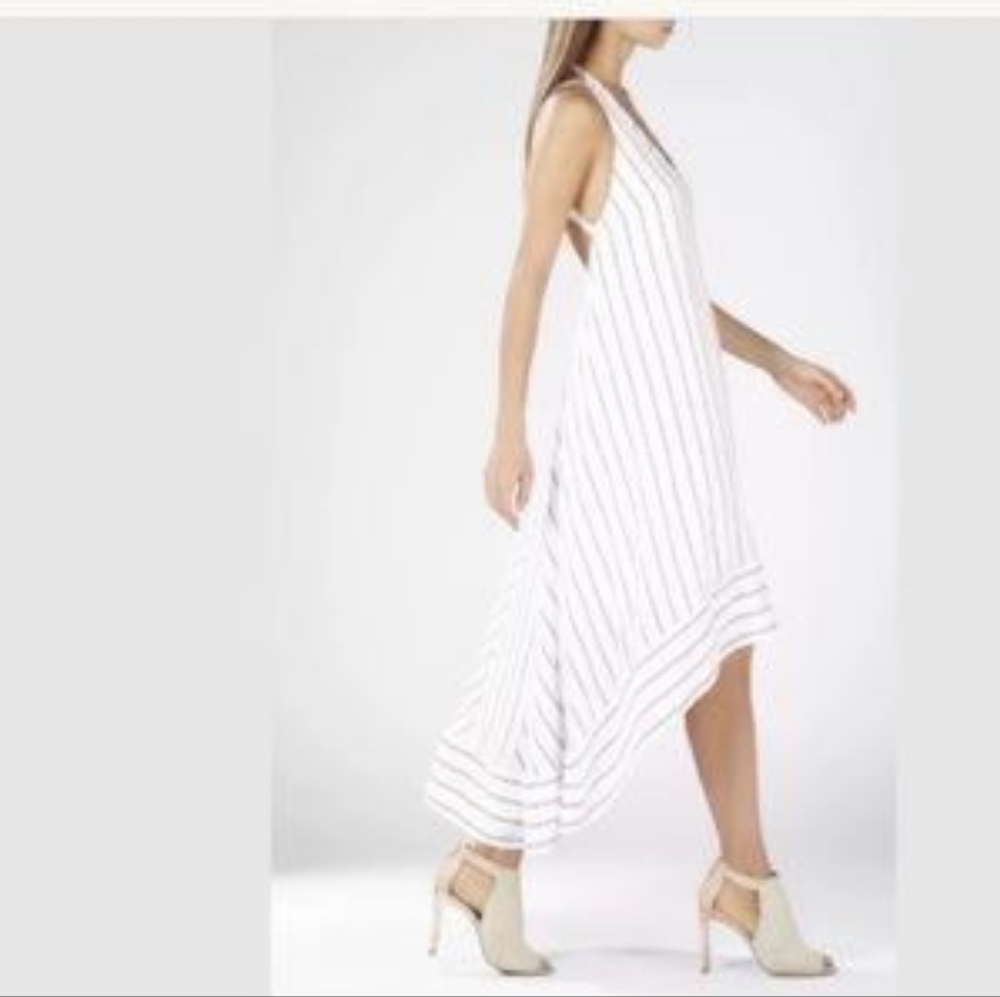 BCBGMaxAzria Chelsi Open Back High Low Dress